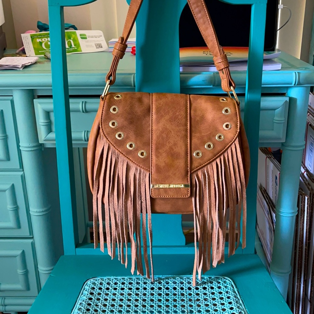 Steve Madden Crossbody Fringed Purse/shoulder Bag